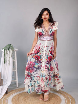 MISS MOSA BY AKANKSHA - Rena Vintage Statement Maxi Dress