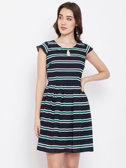 PURYS - Stripes Printed Mini Dress