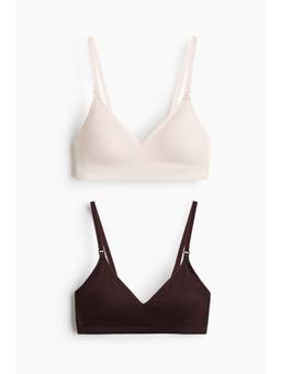 H&M - Women Multi-Color Mama 2-Pack Seamless Padded Nursing Bras