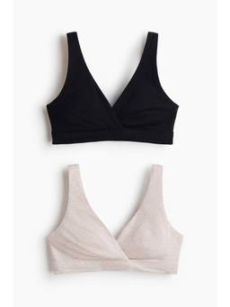 H&M - Women Multi-Color Mama 2-Pack Cotton Nursing Bras