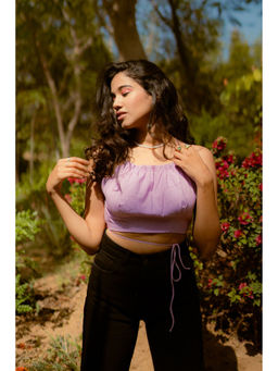 FREAKINS - Lavender Frill Backless Top