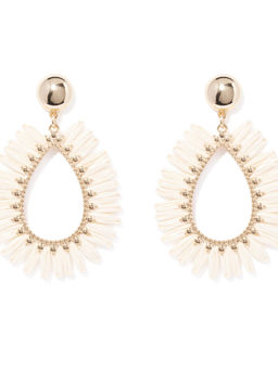 Forever New - Lula Large Woven Tear drop Earrings