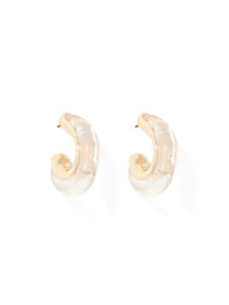 Forever New - Azura Clear Acrylic Hoop Earring
