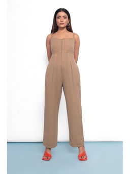 FREAKINS - Khaki Relaxed Jumpsuit