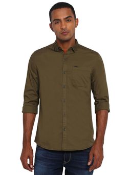 Lee - Men Olive Solid Slim Fit Shirt