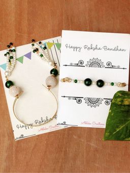 BeAbhika - Engraved Rakhi & Lumba With Roli Chawal