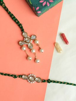 BeAbhika - Kundan Amaze Rakhi & Lumba With Roli Chawal