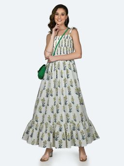 Zink London - Women White Printed Maxi Dress