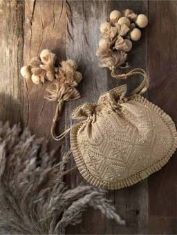 AMYRA - Leela Heritage Potli Gray Brown
