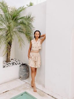 Auruhfy - Estella Embroidered Top and Shorts (Set of 2)