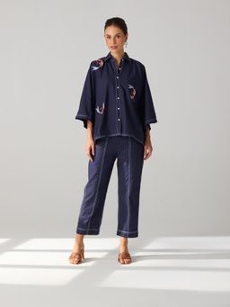 Auruhfy - Maura Embroidered Top and Pant (Set of 2)