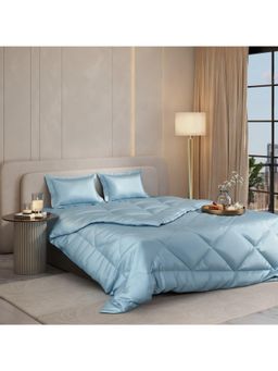 Stoa Paris - Date Night Dreamy Blue Bed In A Bag Double Bedsheet, Comforter with 2 Pillow Cover