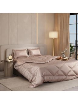 Stoa Paris - Date Night Champagne Bed In A Bag Double Bedsheet, Comforter with 2 Pillow Cover