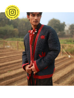Doodlage - Navy Blue Avery Quilted Jacket
