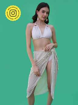 Essgee - Grey Mirissa Mesh Pareo Sarong