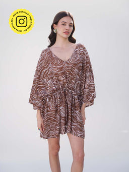 Essgee - Brown Printed Jaffna Kaftan Dress