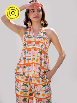Essgee - Cream El Ojo Printed Top