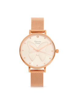 Alexandre Christie - Ac 2850 Lhb Ladies Dress Watch - 3D Butterfly Effect Silver Rg (S)