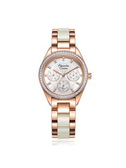 Alexandre Christie - Ac 2A60 Bfb Ladies Multifunction Watch - Silver Rose Gold (S)