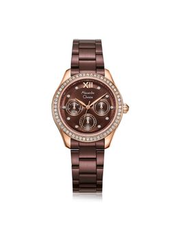 Alexandre Christie - Ac 2A69 Bfb Ladies Multifunction Watch - Brown Rose Gold (S)
