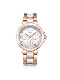 Alexandre Christie - Ac 2B02 Bfb Ladies Multifunction Watch - Silver Rose Gold (S)