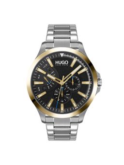 Hugo - Leap Multifunction Black Round Dial Men Watch - 1530174 (M)