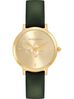 Olivia Burton - Ultra Slim Bee Analog Gold Round Dial Women Watch - 24000017 (M)