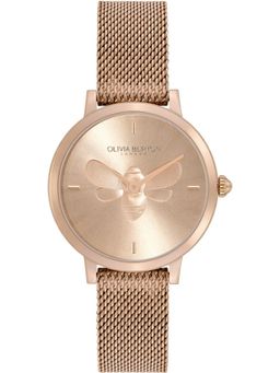 Olivia Burton - Ultra Slim Bee Analog Gold Round Dial Women Watch - 24000020 (M)
