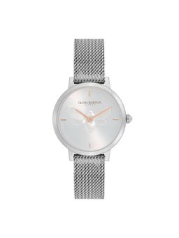 Olivia Burton - Ultra Slim Bee Analog White Round Dial Women Watch - 24000021 (M)