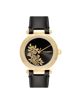 Olivia Burton - Tbar Floral Analog Black Round Dial Women Watch - 24000064 (M)