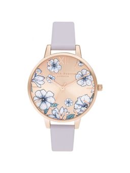 Olivia Burton - Groovy Blooms Analog Rose Gold Sunray Round Dial Women Watch - Ob16An03 (M)