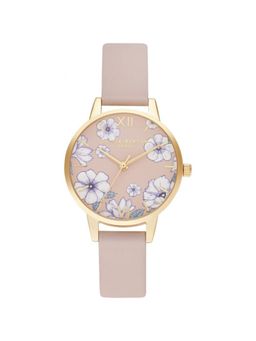 Olivia Burton - Groovy Blooms Analog Pink Round Dial Women Watch - Ob16An04 (M)