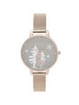 Olivia Burton - Winter Wonderland Analog Grey Round Dial Women Watch - Ob16Aw01 (M)