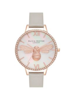 Olivia Burton - Lucky Bee Analog White Mop Round Dial Women Watch - Ob16Bb17 (M)