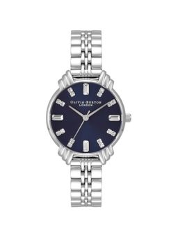 Olivia Burton - Art Deco Analog Navy Blue Sunray Round Dial Women Watch - Ob16Dc01 (M)