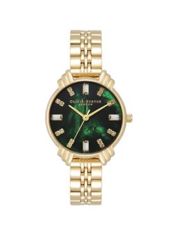 Olivia Burton - Art Deco Analog Green Mop Round Dial Women Watch - Ob16Dc02 (M)