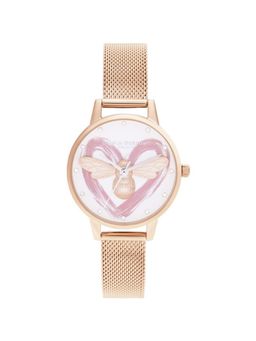 Olivia Burton - You Have My Heart Analog White Round Dial Women Watch - Ob16Fb01 (M)