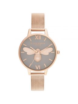 Olivia Burton - Lucky Bee Analog Grey Round Dial Women Watch - Ob16Fb10 (M)