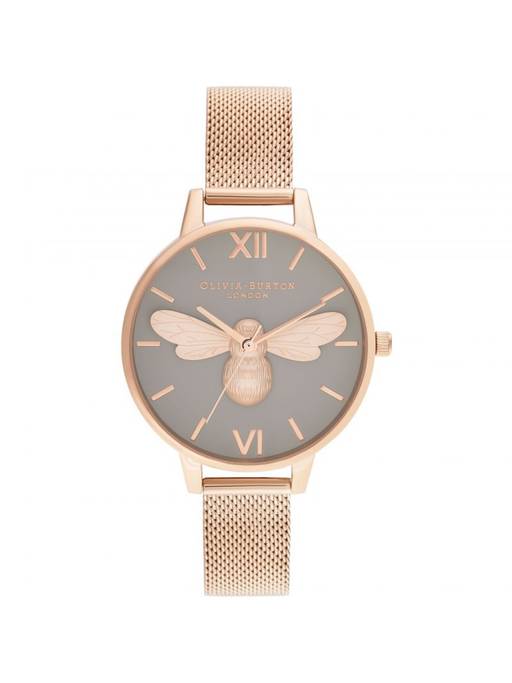 Buy Olivia Burton Lucky Bee Analog Grey Round Dial Women  display picture 2