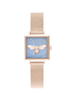 Olivia Burton - Glitter Dial Analog Blue Square Dial Women Watch - Ob16Fb12 (M)