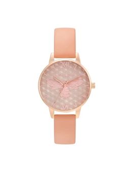 Olivia Burton - Honey Bee Analog Rose Pink Sunray Round Dial Women Watch - Ob16Fb23 (M)