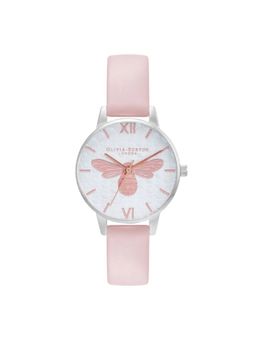 Olivia Burton - Honey Bee Analog Silver Sunray Round Dial Women Watch - Ob16Fb25 (M)