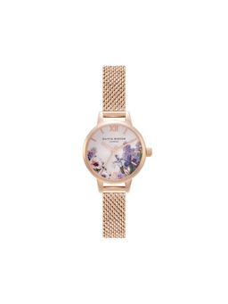 Olivia Burton - Secret Garden Analog Pink Sunray Round Dial Women Watch - Ob16Fs105 (M)