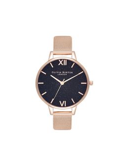 Olivia Burton - Glitter Dial Analog Black Round Dial Women Watch - Ob16Gd76 (M)
