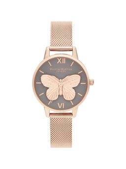 Olivia Burton - 3D Butterfly Analog Grey Round Dial Women Watch - Ob16Mb28 (M)