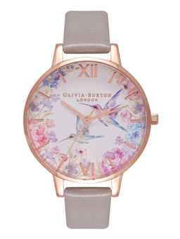 Olivia Burton - Painterly Prints Analog White 3D Round Dial Women Watch - Ob16Pp79 (M)