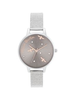 Olivia Burton - Pearly Queen Analog Grey Round Dial Women Watch - Ob16Pq01 (M)