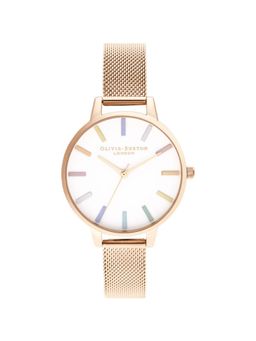 Olivia Burton - Rainbow Analog White Round Dial Women Watch - Ob16Rb24 (M)