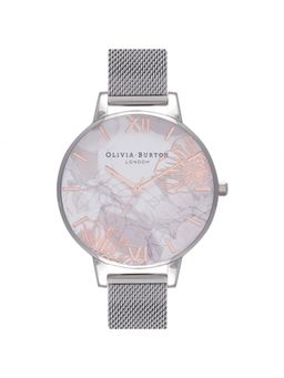 Olivia Burton - Abstract Florals Analog White Round Dial Women Watch - Ob16Vm20 (M)