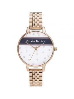 Olivia Burton - Varsity Analog White Round Dial Women Watch - Ob16Vs06 (M)